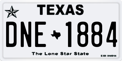 TX license plate DNE1884