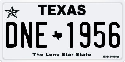 TX license plate DNE1956
