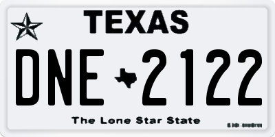 TX license plate DNE2122