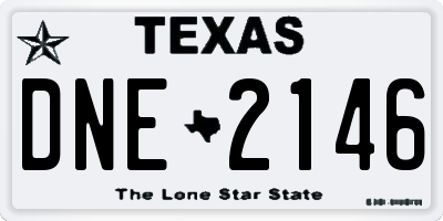 TX license plate DNE2146