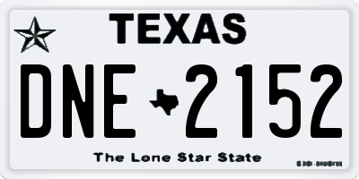 TX license plate DNE2152