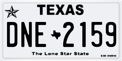 TX license plate DNE2159