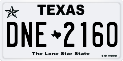 TX license plate DNE2160