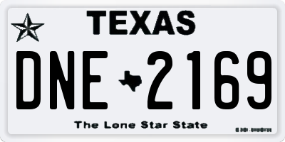 TX license plate DNE2169