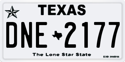 TX license plate DNE2177