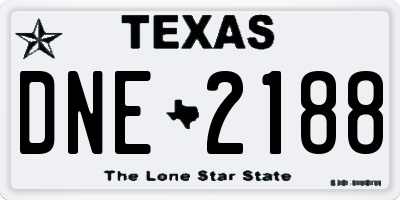 TX license plate DNE2188