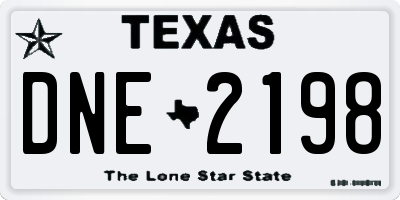 TX license plate DNE2198