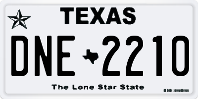 TX license plate DNE2210