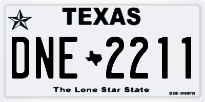 TX license plate DNE2211