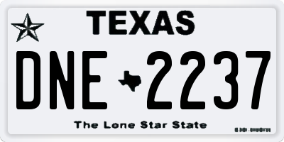 TX license plate DNE2237