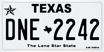 TX license plate DNE2242