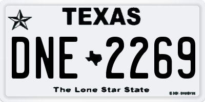 TX license plate DNE2269