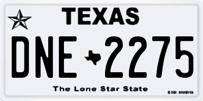 TX license plate DNE2275