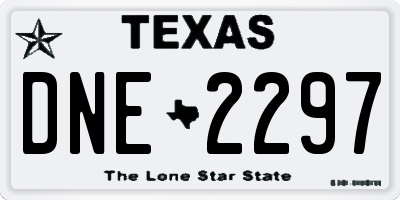 TX license plate DNE2297