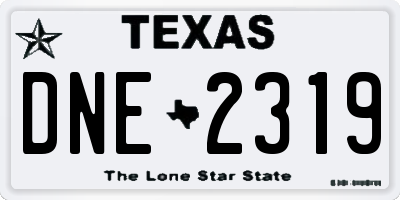 TX license plate DNE2319