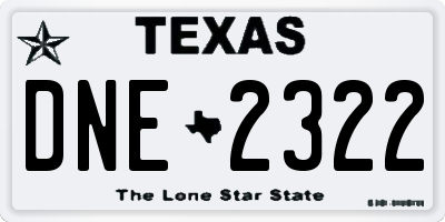 TX license plate DNE2322