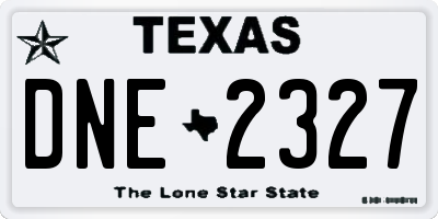 TX license plate DNE2327