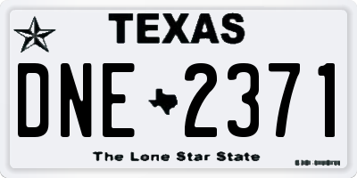 TX license plate DNE2371