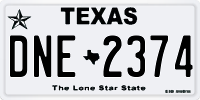 TX license plate DNE2374