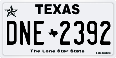 TX license plate DNE2392