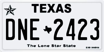 TX license plate DNE2423