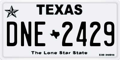 TX license plate DNE2429