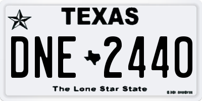 TX license plate DNE2440