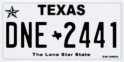 TX license plate DNE2441