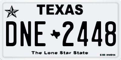 TX license plate DNE2448