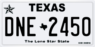TX license plate DNE2450
