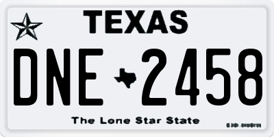TX license plate DNE2458