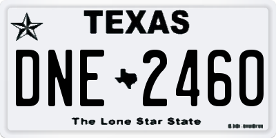 TX license plate DNE2460