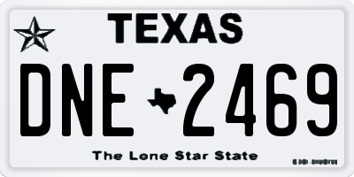 TX license plate DNE2469
