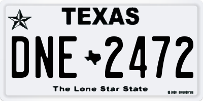 TX license plate DNE2472