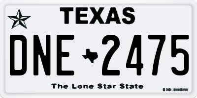 TX license plate DNE2475