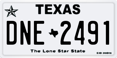 TX license plate DNE2491