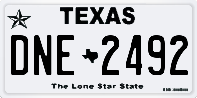 TX license plate DNE2492