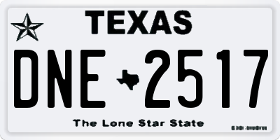 TX license plate DNE2517