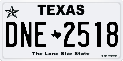 TX license plate DNE2518
