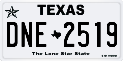 TX license plate DNE2519