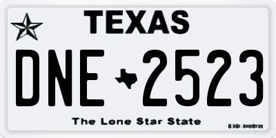 TX license plate DNE2523