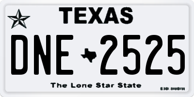 TX license plate DNE2525