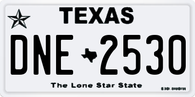 TX license plate DNE2530
