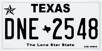TX license plate DNE2548