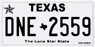 TX license plate DNE2559