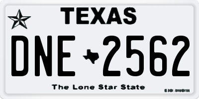 TX license plate DNE2562
