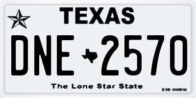 TX license plate DNE2570