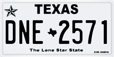 TX license plate DNE2571