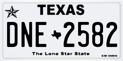 TX license plate DNE2582