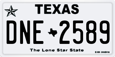 TX license plate DNE2589